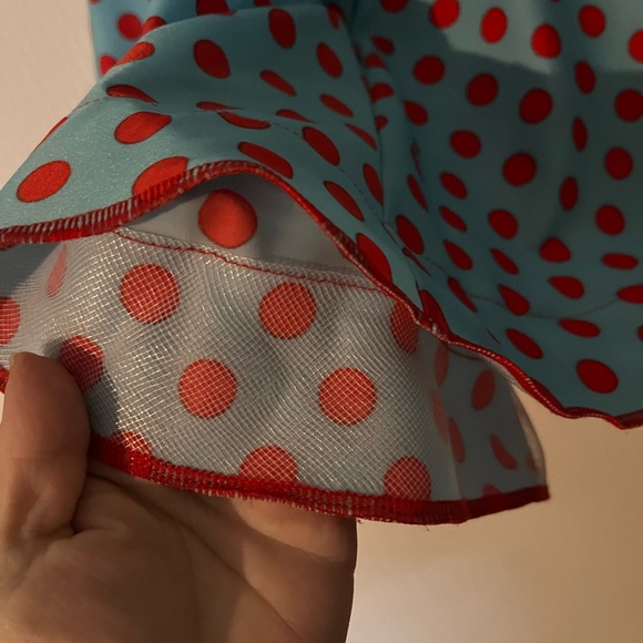 Red and blue polka dot dance dress - Picture 3 of 7